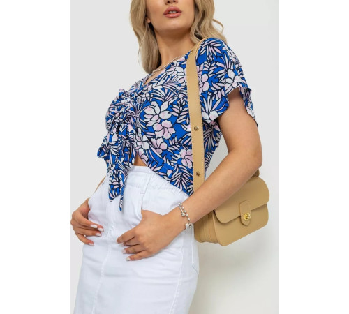 Блуза шифонова, колір синьо-рожевий, 244R069