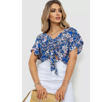 Блуза шифонова, колір синьо-рожевий, 244R069