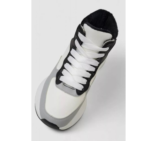 Кросівки жіночі зимові на хутрі, колір біло-сірий, 248RXM19-86