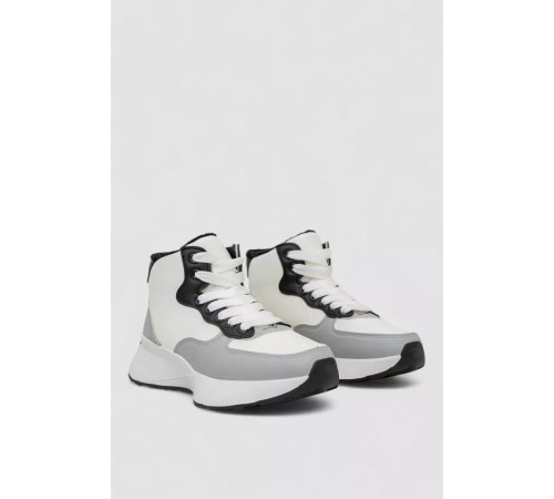 Кросівки жіночі зимові на хутрі, колір біло-сірий, 248RXM19-86