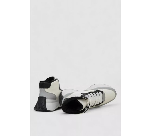 Кросівки жіночі зимові на хутрі, колір біло-сірий, 248RXM19-86