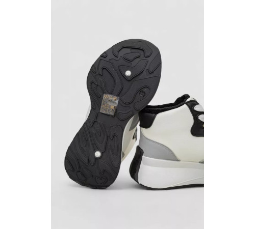 Кросівки жіночі зимові на хутрі, колір біло-сірий, 248RXM19-86