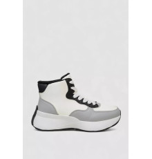 Кросівки жіночі зимові на хутрі, колір біло-сірий, 248RXM19-86