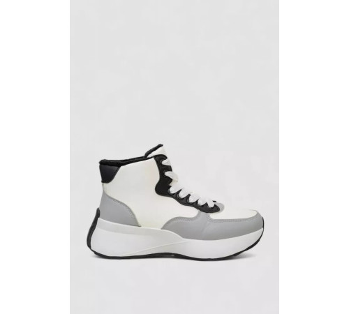 Кросівки жіночі зимові на хутрі, колір біло-сірий, 248RXM19-86