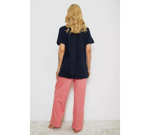 Женская пижама с принтом, цвет синий, 243R10365