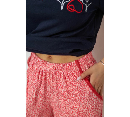 Женская пижама с принтом, цвет синий, 243R10365