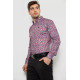 Рубашка мужская с принтом, цвет бордовый, 214R2699