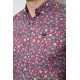 Рубашка мужская с принтом, цвет бордовый, 214R2699