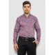 Рубашка мужская с принтом, цвет бордовый, 214R2699