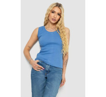 Женская майка в рубчик, цвет джинс, 238R117