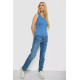 Женская майка в рубчик, цвет джинс, 238R117