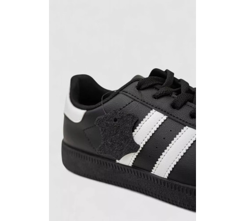 Кроссовки женские кожа, цвет черно-белый, 248RL2420-1