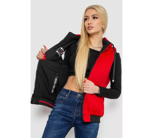 Жилет женский двусторонний, цвет черно-красный, 244R20166.
