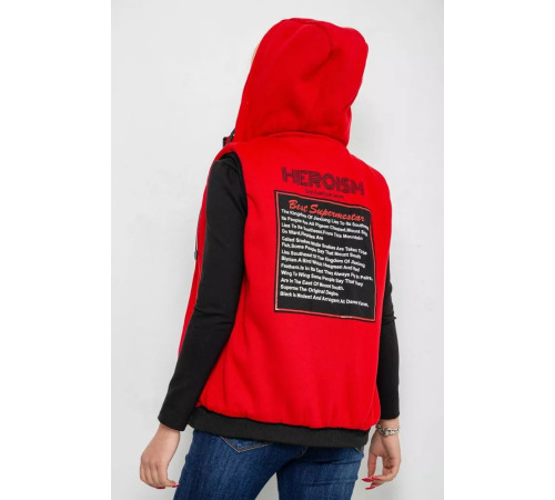 Жилет женский двусторонний, цвет черно-красный, 244R20166.