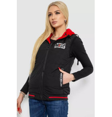 Жилет женский двусторонний, цвет черно-красный, 244R20166.