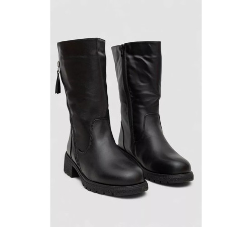 Сапоги женские зимние на меху, черный, 243RY208