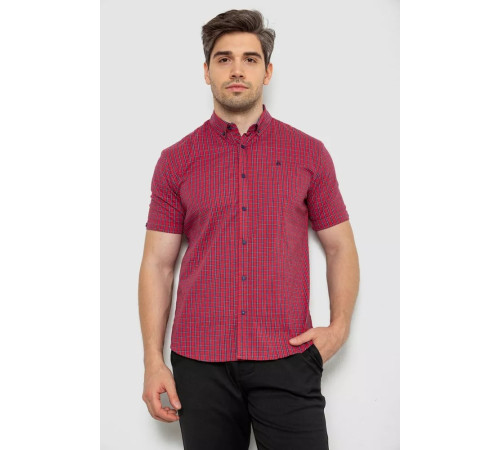 Сорочка чоловіча стрейчева, колір червоний, 214R2445-5