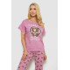 Піжама жіноча з принтом, колір пудровий, 243R15406
