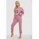 Піжама жіноча з принтом, колір пудровий, 243R15406