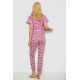Піжама жіноча з принтом, колір пудровий, 243R15406