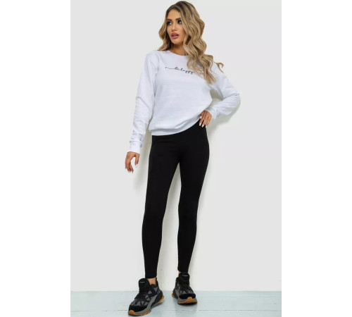 Світшот жіночий з принтом, колір білий, 238R57180