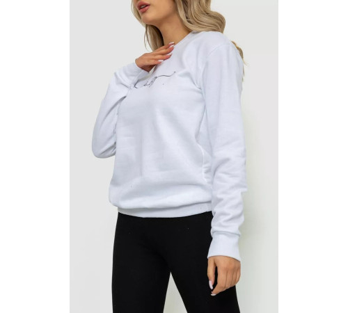 Світшот жіночий з принтом, колір білий, 238R57180