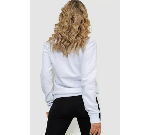 Світшот жіночий з принтом, колір білий, 238R57180