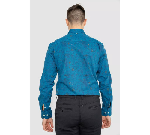 Сорочка чоловіча котонова повсякденна, колір синій, 247R419