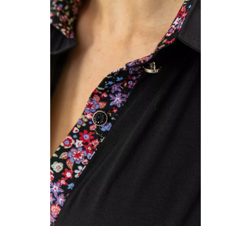 Сорочка жіноча ошатна, колір чорний, 167R744