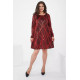 Короткое женское платье, красного цвета, из люрекса, 153R4052.