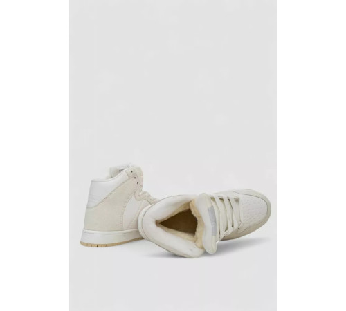 Кросівки жіночі зимові на хутрі, колір біло-бежевий, 248RH1060-5