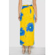 Спідниця вільного крою на запах, колір жовтий, 167R345