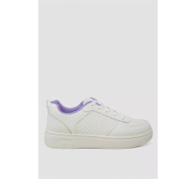 Кеди жіночі з перфорацією, колір біло-бузковий, 248RAJ120