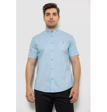 Мужская рубашка однотонная, цвет голубой, 214R7346