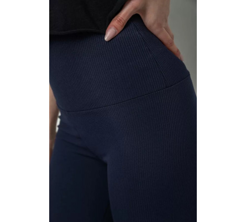 Лосины женские в рубчик, цвет темно-синий, 241R101