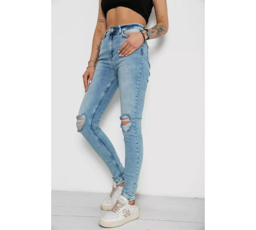 Джинсы женские, цвет голубой, 182R10001.