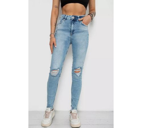 Джинсы женские, цвет голубой, 182R10001.