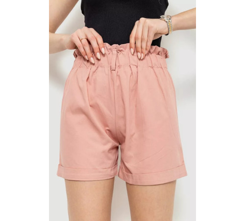 Шорты женские классические с манжетом, цвет пудровый, 214R833.