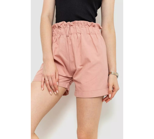 Шорты женские классические с манжетом, цвет пудровый, 214R833.