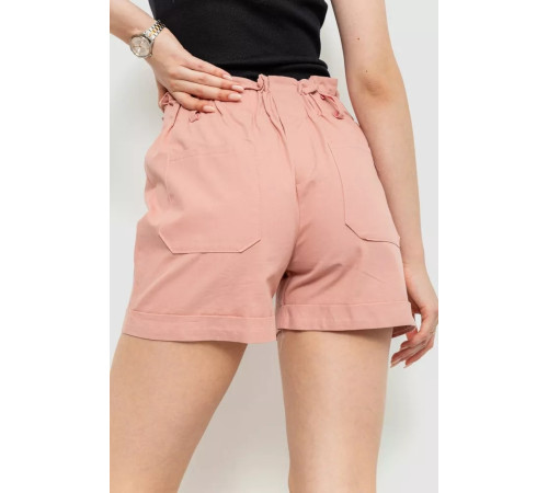 Шорты женские классические с манжетом, цвет пудровый, 214R833.