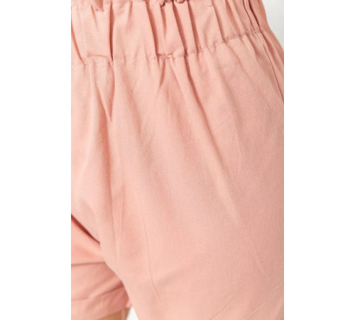Шорты женские классические с манжетом, цвет пудровый, 214R833.
