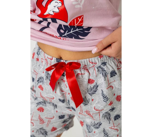 Женская пижама с принтом, цвет розовый, 243R5091