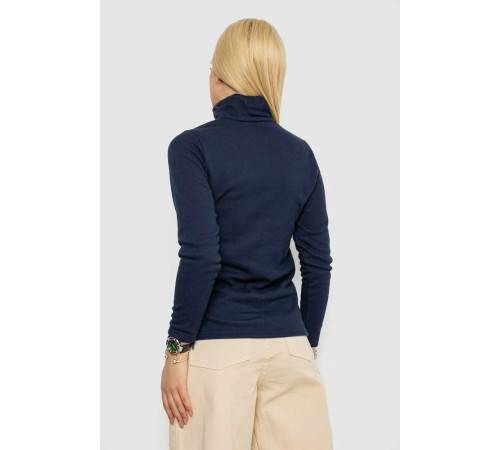 Гольф жіночий на флісі в рубчик, колір темно-синій, 238R329