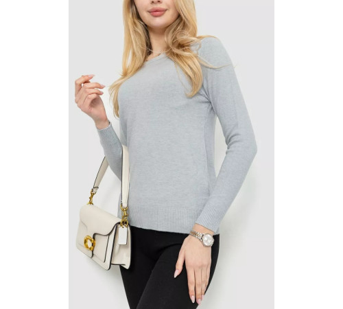 Кофта жіноча однотонна, колір сірий, 244R2033-1