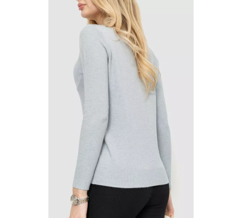 Кофта жіноча однотонна, колір сірий, 244R2033-1