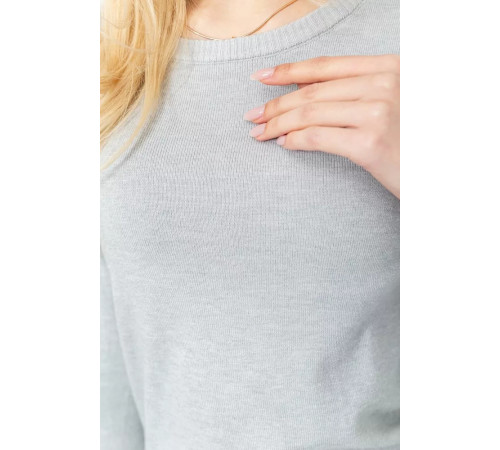 Кофта жіноча однотонна, колір сірий, 244R2033-1