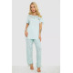 Женская пижама с принтом, цвет мятный, 243R6623
