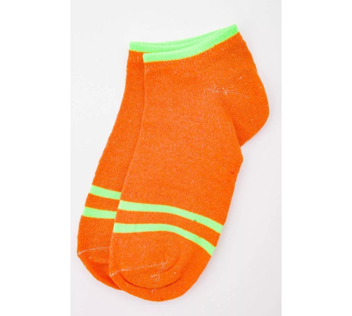 Женские короткие носки, оранжевого цвета с полосками, 167R221-1
