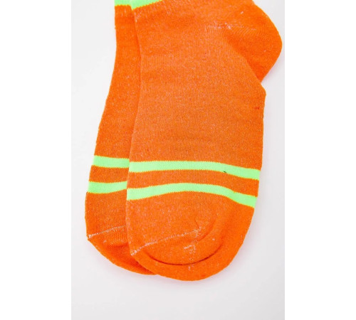 Женские короткие носки, оранжевого цвета с полосками, 167R221-1