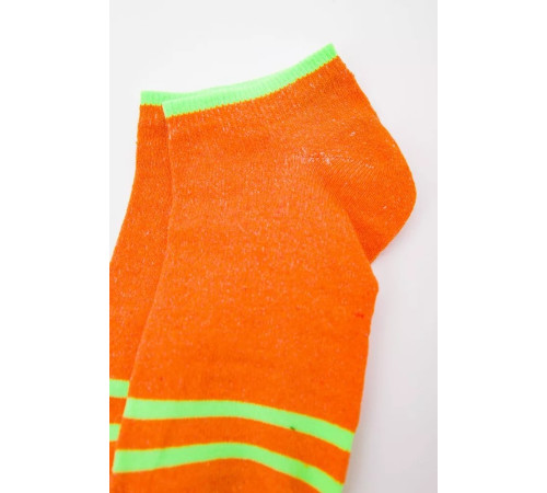 Женские короткие носки, оранжевого цвета с полосками, 167R221-1